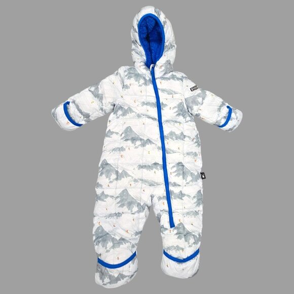 Spyder Other - Spyder Toddler Pram Snowsuit Ski Resort Print 9/12 Months Sherpa Blue Lining